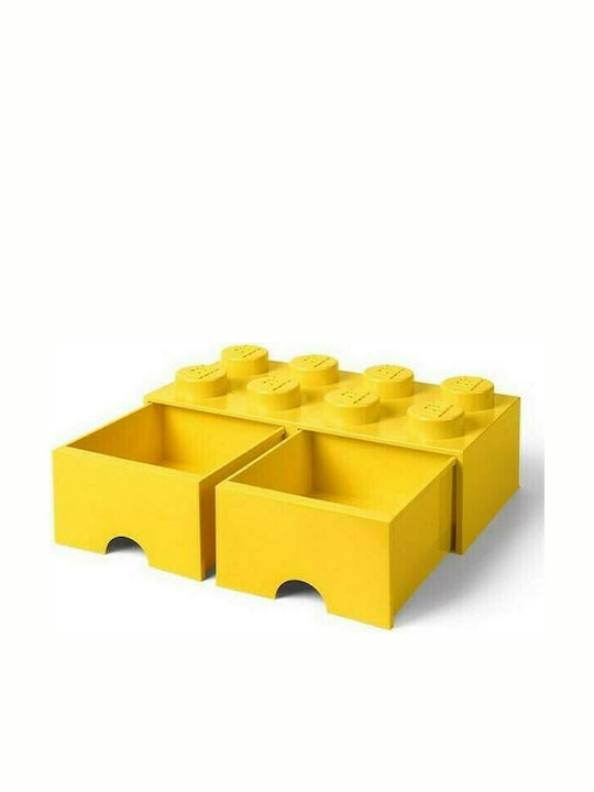 LEGO Children's Storage Box made of Plastic 8 Knobs Yellow 50x25x17cm 1pcs