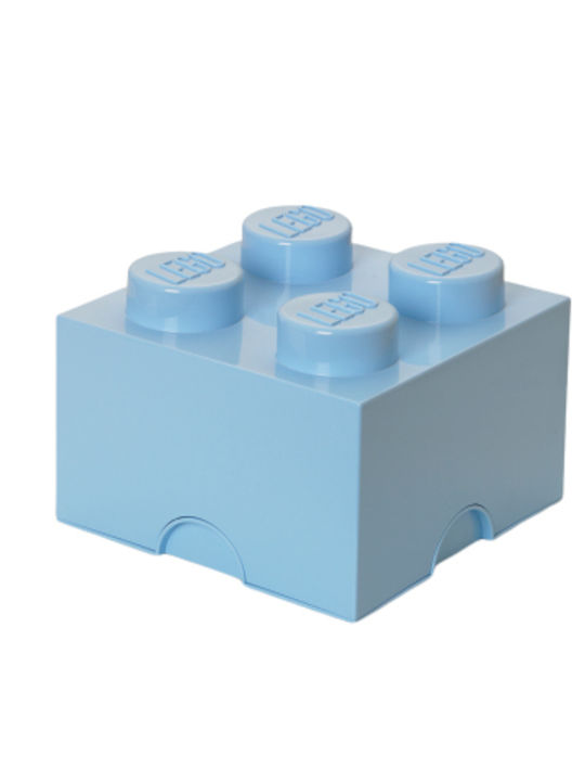 LEGO Детска кутия за съхранение от пластмаса 4 Knobs Светлосин 25x25x18см 1бр