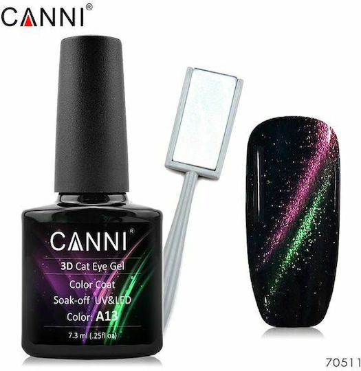 Canni 3D Halb-permanenter Nagellack A13 Katzenauge 7.3ml 1Stück