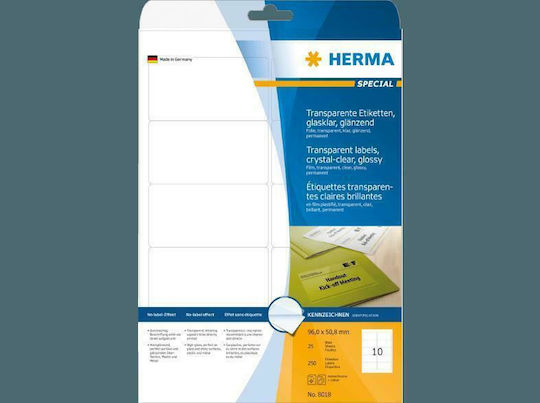 Herma 250 Αυτοκόλλητες Ετικέτες Α4 Ορθογώνιες 96x50.8mm
