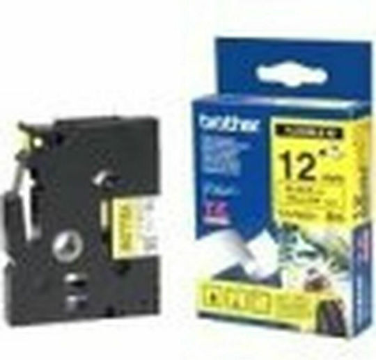 Brother Етикетна Филм 8м x 12мм в Жълт Цвят Съвместима С Brother TZe/TZ