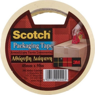 3M Film de Ambalare Scotch Zgomotos Transparent 48mm x 50m Transparent