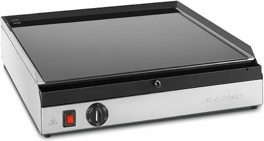 Milan Toast 17080 Commercial Flat Top Electric Griddle with Flat Plate 3kW 52x58x16cm