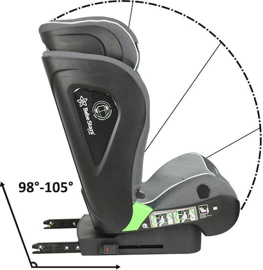 Bebe Stars Leon Καθισματάκι Αυτοκινήτου i-Size με Isofix Black