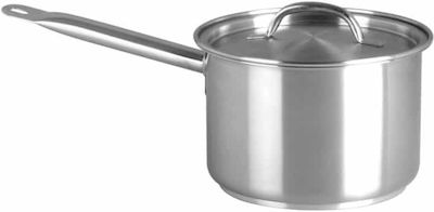 GTSA Stainless Sauce Pan Capacity 2.8lt with Diameter 18cm and Height 11cm.