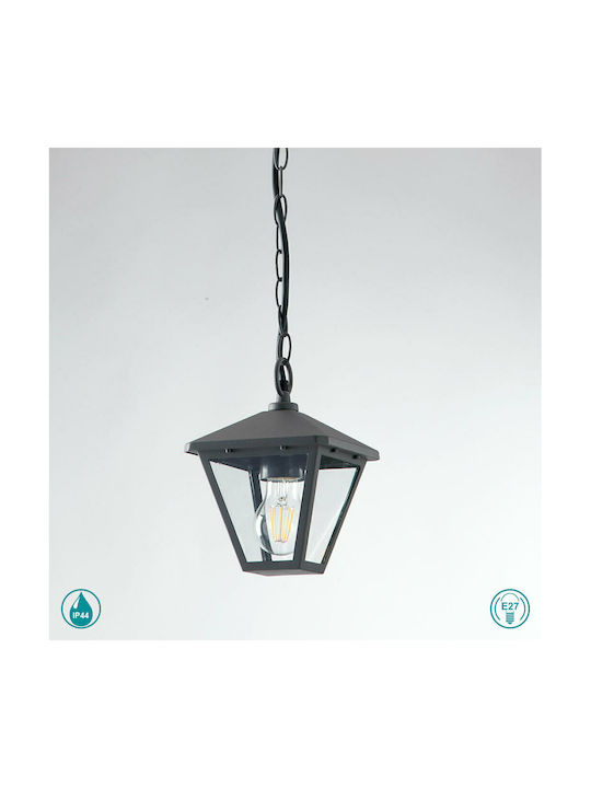 Fan Europe Outdoor Hanging Ceiling Light E27 in Black Color LANT-PRISMA-S1