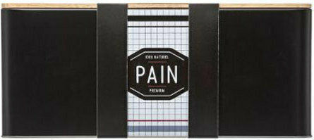 Marva Pain Bread Box with Lid Metallic Black 31x17x14cm