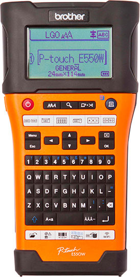 Brother Electronic Portable Label Maker with Bluetooth and Wi-Fi Orange