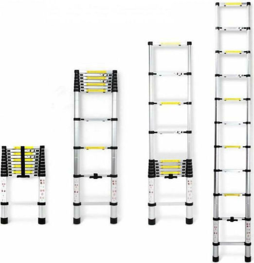 Factory Telescopic Ladder Aluminum 13 of Steps with Maximum Height 5.4m