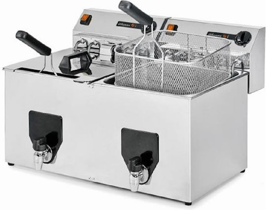 Electric Fryer Double 7kW Capacity 2x8lt 52.5x47.5x37.5cm Fiamma FF 10+10NV