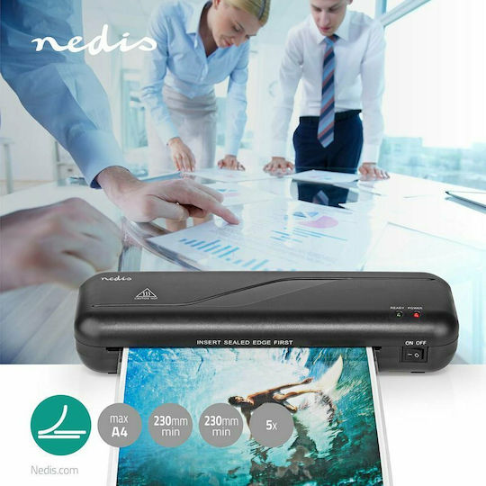 Nedis Laminator Lami112bk4 Desktop for A4 125 Microns