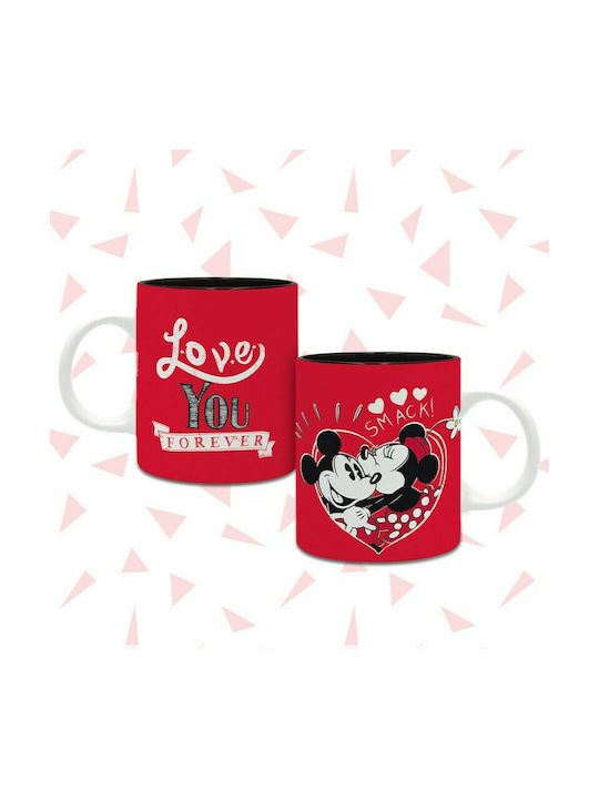 Disney Love You Forever Mickey Κούπα Κεραμική Κόκκινη 320ml