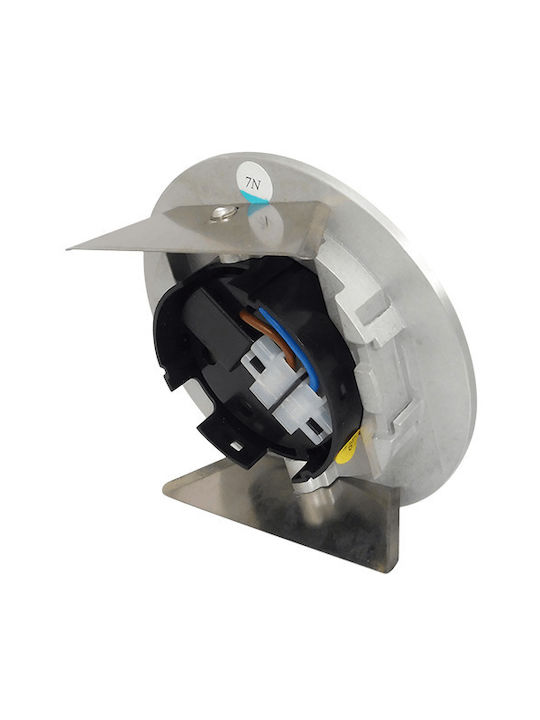 Elvhx Rund Metallisch Einbau Spot mit integriertem LED Silber 7x7cm. 1Stück