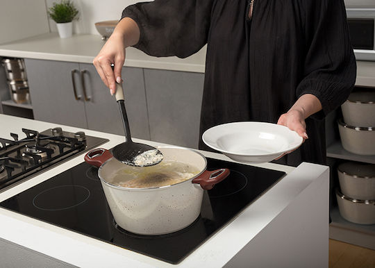 Nava Misty Shallow Slotted Colander Spoon Made of Gray Nylon 12cm