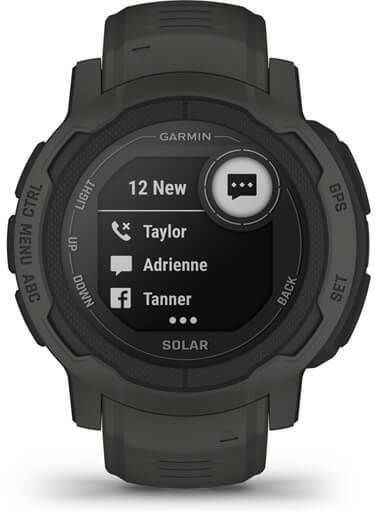 Garmin Instinct 2 Solar 45mm Αδιάβροχο Smartwatch με Παλμογράφο (Graphite)