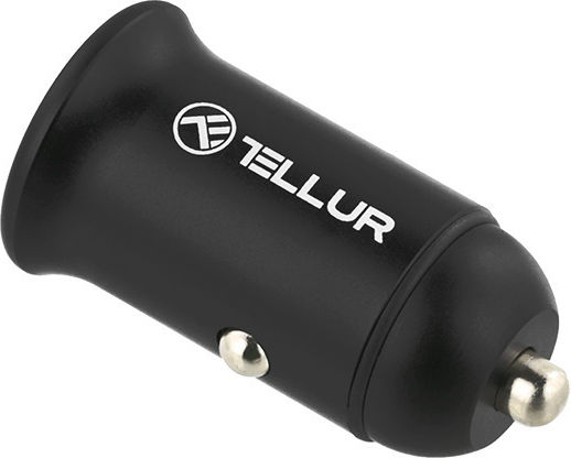 Tellur FCC7 Автомобилен Зарядно Устройство 60W Бързо Зареждане с Портове 1xUSB-A 1xType-C Черен Цвят