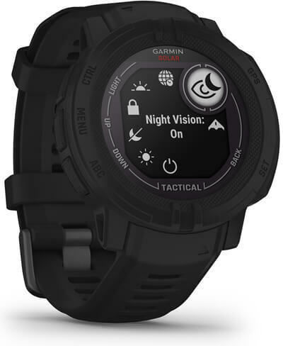 Garmin Instinct 2 Solar Tactical Edition 45mm Αδιάβροχο Smartwatch με Παλμογράφο (Black)