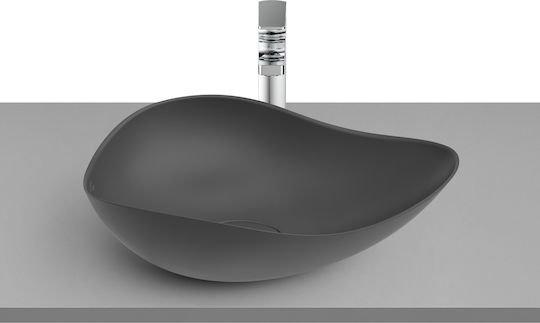 Roca Fineceramic Επικαθήμενος Νιπτήρας Κεραμικός 54x37.5x18.5cm Onyx