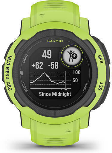 Garmin Instinct 2 45mm Αδιάβροχο Smartwatch με Παλμογράφο (Electric Lime)