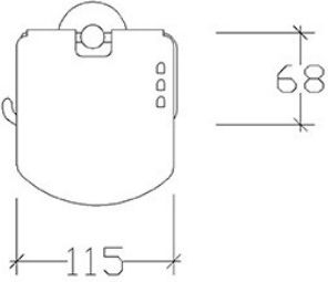 Tema Wandmontierter Papierhalter Silber