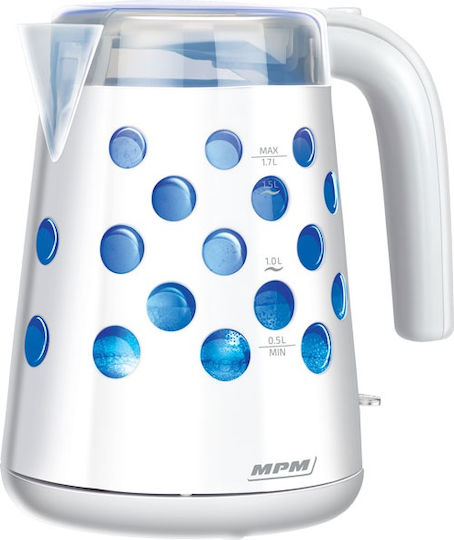 MPM Βραστήρας 1.7lt 2200W Λευκός