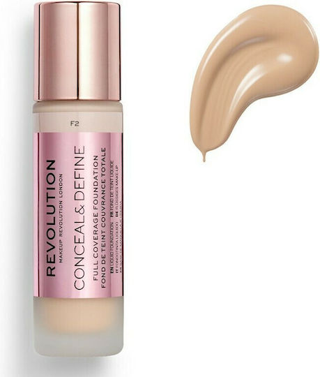 Revolution Beauty Conceal & Define Full Coverage Foundation F2 23ml