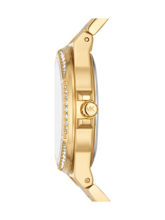 Michael Kors Lennox Womens Watch 37mm Battery With Gold Stainless Steel Bracelet Michael Kors Lennox Womens Watch 37mm Battery With Gold Stainless Steel Bracelet