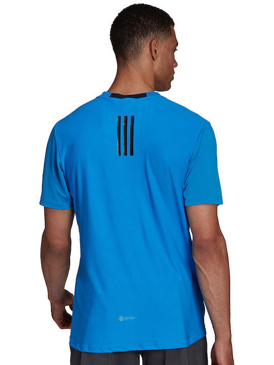Adidas Designed 4 Training Αθλητικό Ανδρικό T-shirt Μπλε Μονόχρωμο