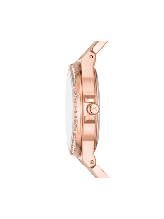 Michael Kors Lennox Ceas cu Rose Gold Brățară Metalică