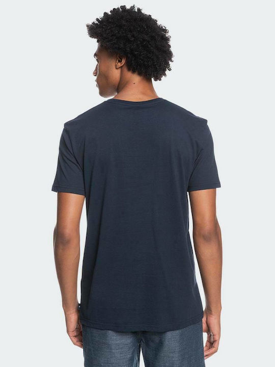 Quiksilver Check On It Men's Short Sleeve T-shirt Navy Blue