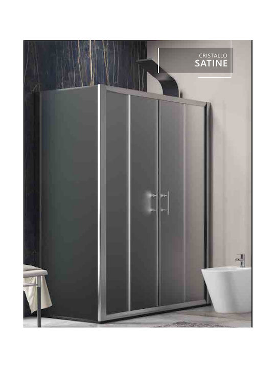 Karag Flora 600 SN-10 Cabin for Shower with Sliding Door 70x70x190cm Satine Cromo