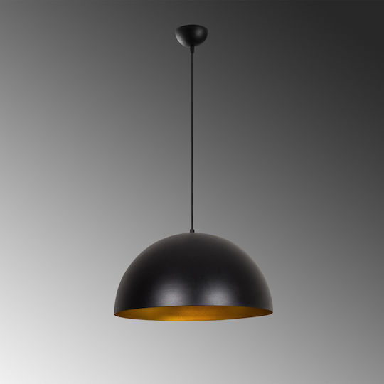 Opviq Sivani Pendant Light Black Bell with Socket E27 50cm