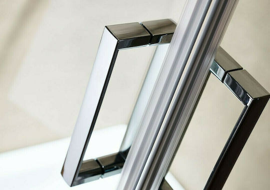 Tema Καμπίνα Ντουζιέρας με Συρόμενη Πόρτα 80x120x180cm Fabric Chrome