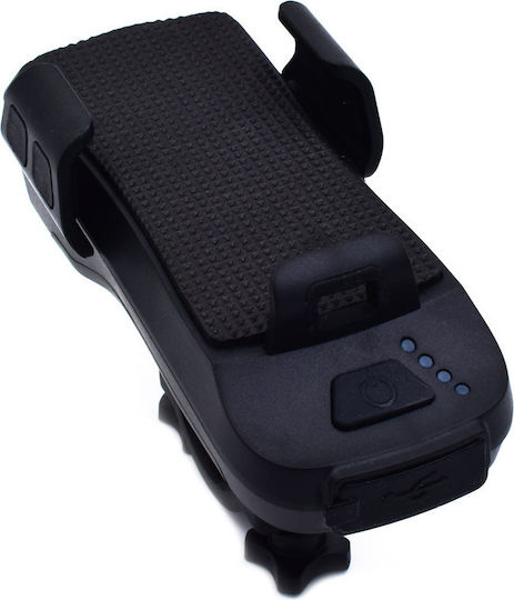 Blow CK-2020 Rechargeable Front Bicycle Light LED 550LM, Horn 130dB and Mobile Holder 4-6.3" Black