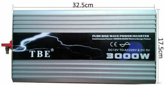 Factory TBE-3000 Invertor Auto Modificat Sine Wave 3000W pentru Convertirea 12V DC în 220V AC