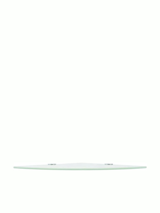 vidaXL Corner Wall Mounted Bathroom Shelf Glass 25x25x0.8cm White