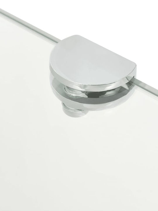 vidaXL Ecke An der Wand montiert Badezimmerregal Glas 35x35x0.8cm Transparent