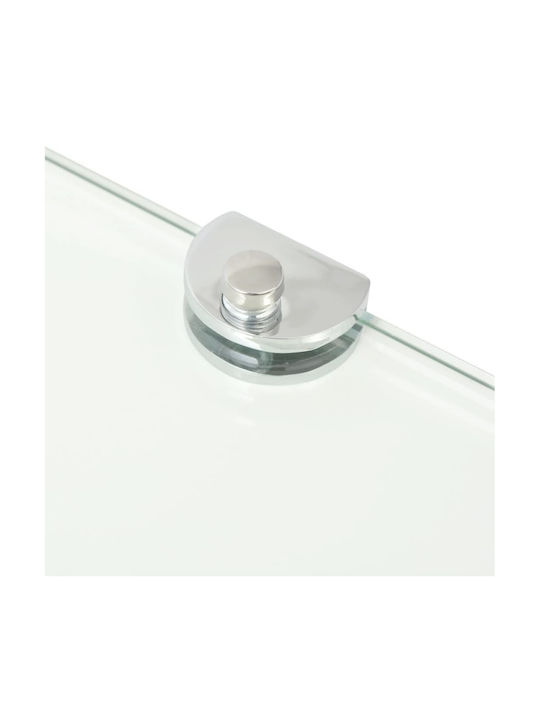 vidaXL Ecke An der Wand montiert Badezimmerregal Glas 35x35x0.8cm Transparent
