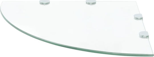 vidaXL Ecke An der Wand montiert Badezimmerregal Glas 45x45x0.8cm Transparent