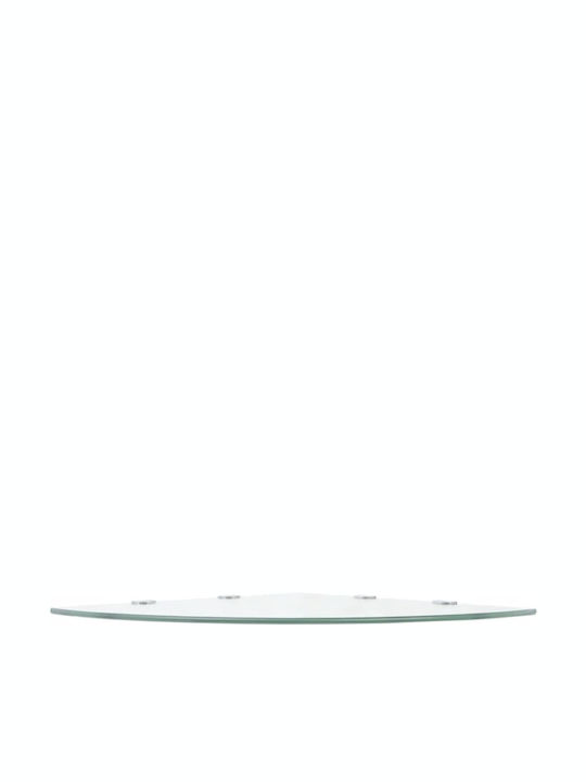 vidaXL Ecke An der Wand montiert Badezimmerregal Glas mit 2 Regalböden 45x45x0.8cm Durchsichtig Transparent