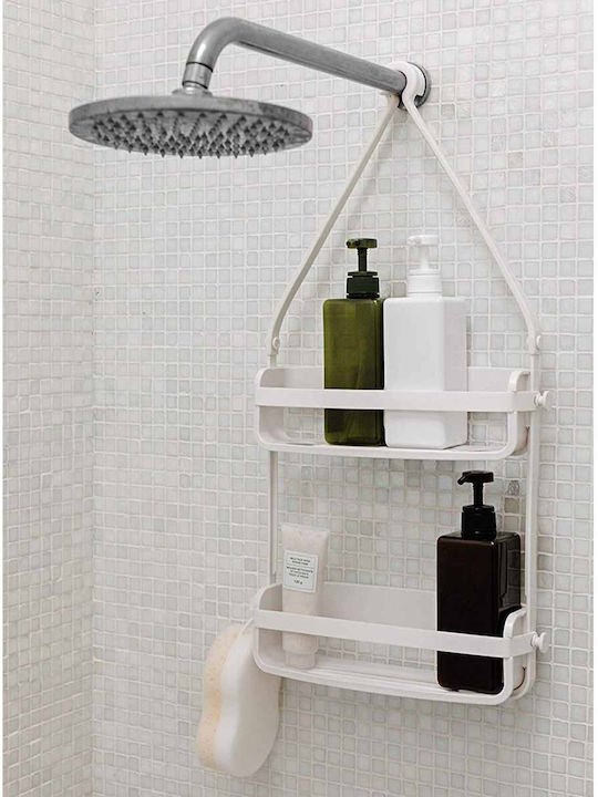 Umbra Wall Mounted Bathroom Shelf Plastic with 2 Shelves 31.8x9.5x64.8cm White