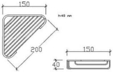 Tema Colțar Montat pe perete Raft Baie Inox cu 3 Rafturi 20x15x50cm Argintie