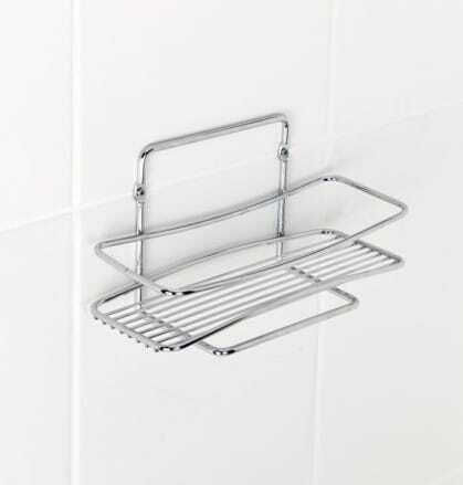 Viosarp An der Wand montiertes Badezimmerregal Metallisch 25x10x6cm Silber