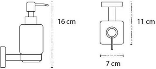Karag Quattro Spender Glas Silber
