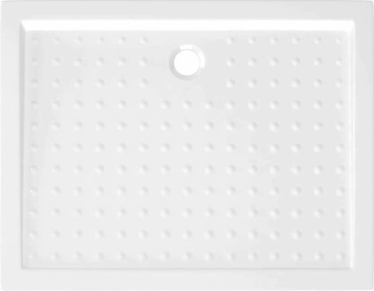vidaXL Rectangulară Acrilic Duș 90x70cm Albă