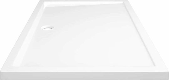 vidaXL Правоъгълена Акрил душ 80x120см Бял