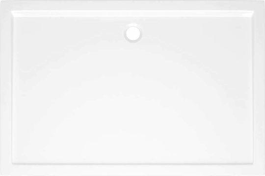 vidaXL Правоъгълена Акрил душ 80x120см Бял