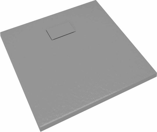 vidaXL Триъгълна Акрил душ 90x90см Сив