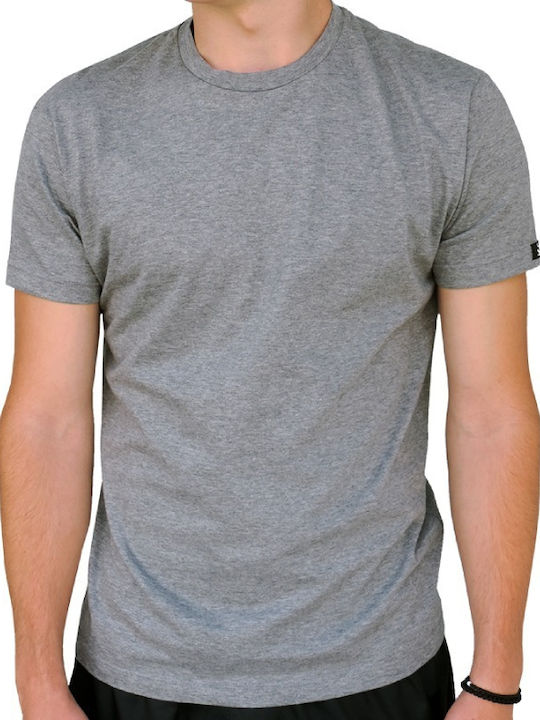 bs collection Premium Quality Men's T-Shirt Narrow Line 100% Greek Cotton Grey