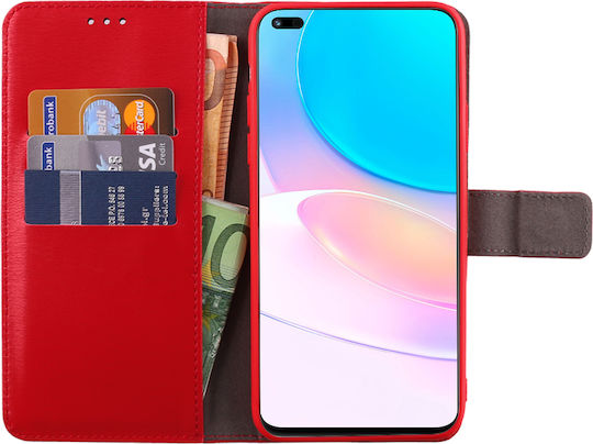 Volte-Tel Allure Magnet Brieftasche Synthetisches Leder Rot (Huawei Nova 8i)